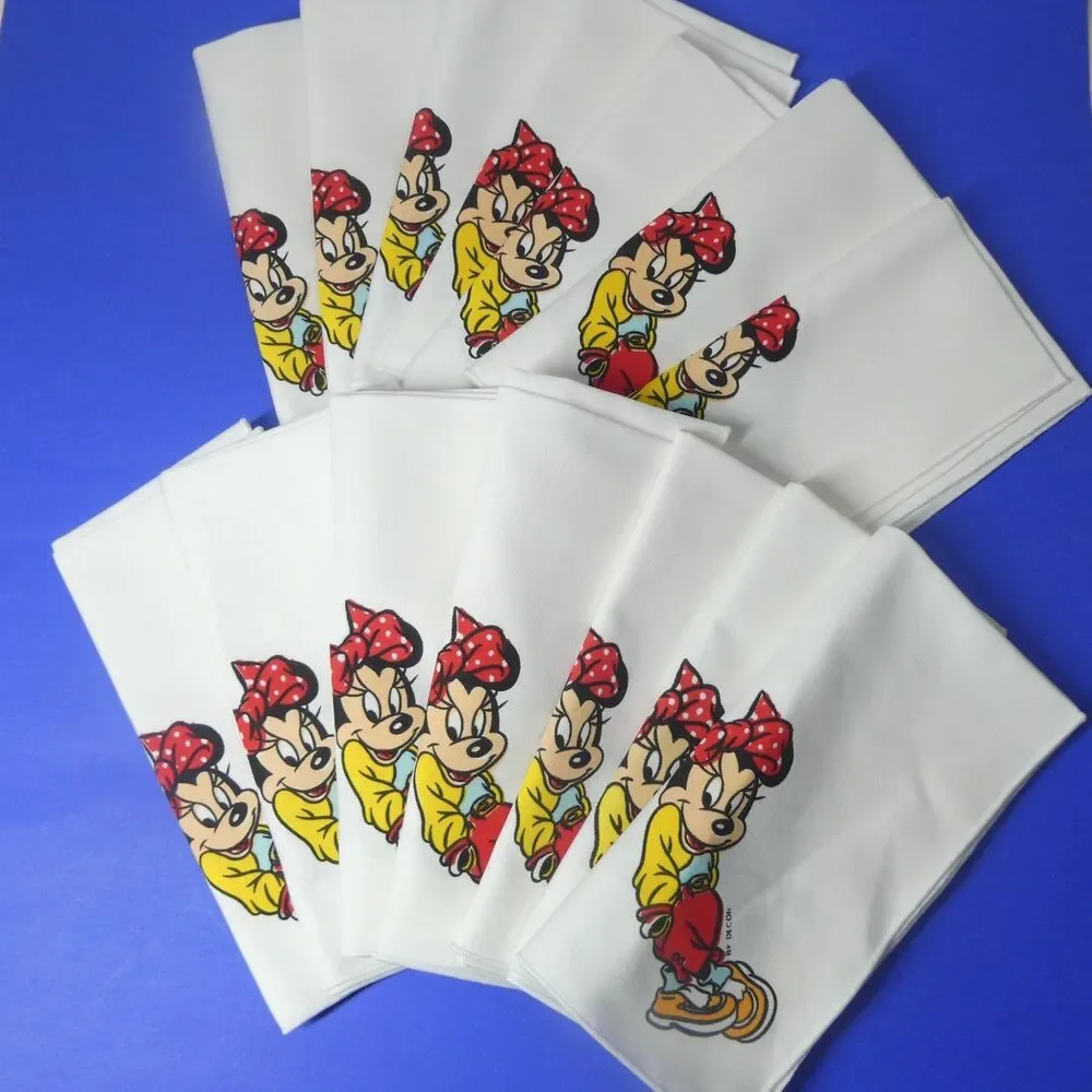 14 Disney Character Cloth Napkins Mickey Minnie Donald Goofy 18